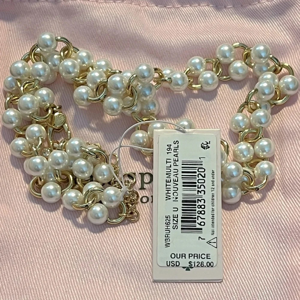 NWT Kate Spade Authentic New York White Multi Nouveau Pearls Necklace